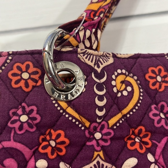 Vera Bradley medium size floral shoulder bag EUC vivid colors, sizes in picture - Picture 10 of 12